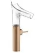 AXOR-HG-AXOR-Starck-V-Einhebel-Waschtischmischer-220-mit-Glasauslauf-fuer-Waschschuesseln-mit-Ablaufgarnitur-Brushed-Red-Gold-12114310 gallery number 1